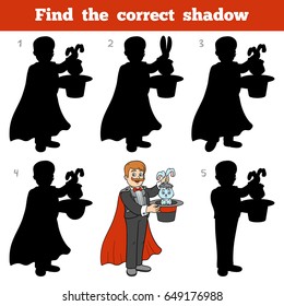 Find the correct shadow, education game for children, Illusionist