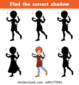 Find the correct shadow, education game for children, Hairdresser