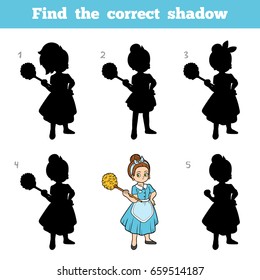 Find the correct shadow, education game for children, Maid