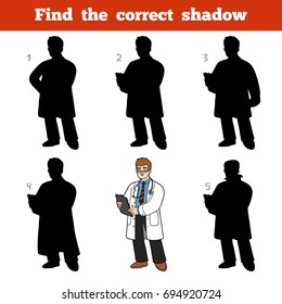Find the correct shadow, education game for children, Doctor