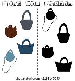Find the correct shadow. Educational game for children.