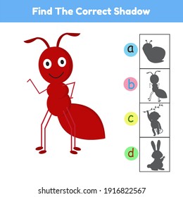 Buscar El Vector De Ilustración De Animales De Juego Sombra Correcto Para Niños