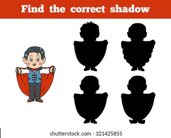 Find the correct shadow: Halloween characters (vampire)
