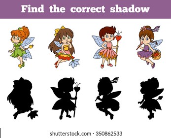 Find the correct shadow: little fairies