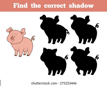 Find The Correct Shadow (pig)