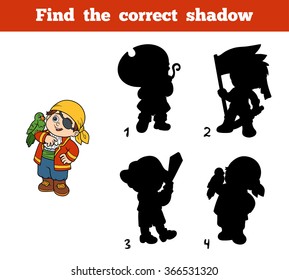 Find the correct shadow (pirate boy)