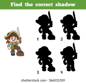 Find the correct shadow (pirate boy)
