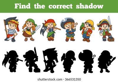 Find the correct shadow (set of characters pirates)