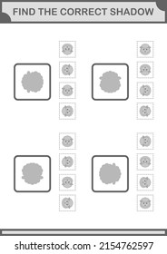 Find the correct shadow Sheep face. Worksheet for kids