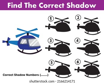 Find the correct shadow.Educational game for children Color.