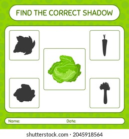 Encuentra el juego de sombras correcto con col. hoja de trabajo para niños de preescolar, hoja de actividades para niños