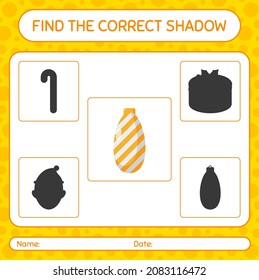 Encuentra el juego de sombras correcto con adorno de navidad. hoja de trabajo para niños de preescolar, hoja de actividades para niños