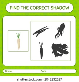 Encuentra el juego de sombras correcto con el perejil hamburg. hoja de trabajo para niños de preescolar, hoja de actividades para niños