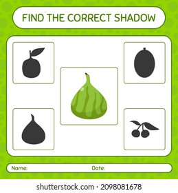 Find the correct shadows game with indian fig. worksheet for preschool kids, kids activity sheet