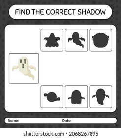 Find the correct shadows game with namaobjek. . worksheet for preschool kids, kids activity sheet