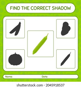 Encuentra el juego de sombras correcto con petai. hoja de trabajo para niños de preescolar, hoja de actividades para niños