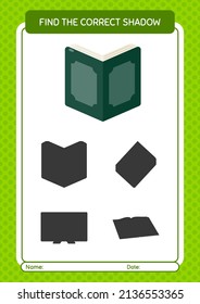 Find the correct shadows game with quran. worksheet for preschool kids, kids activity sheet