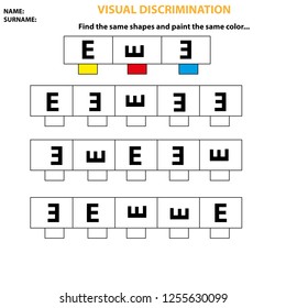 find count write worksheet visual perception stock vector royalty free 1255630099