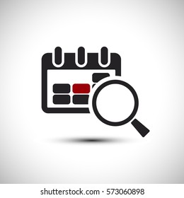 Find Day Calendar Icon. Vector Illustration. Flat Vector Icon.