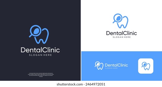 Find dental clinic logo design template.