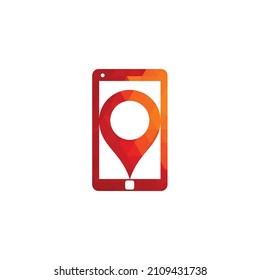 Find device logo design template. Device finder icon. Find the phone vector illustration.	