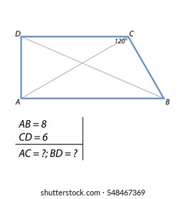 Find the diagonal of the trapezoid. 