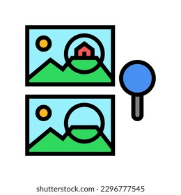 find the difference color icon vector. find the difference sign. isolated symbol illustration