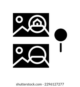 find the difference glyph icon vector. find the difference sign. isolated symbol illustration