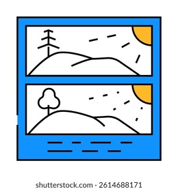 find the difference line icon vector. find the difference sign. isolated symbol illustration