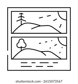 find the difference line icon vector. find the difference sign. isolated contour symbol black illustration