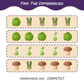 Find the differences between cartoon christmas. Searching game. Educational game for pre shool years kids and toddlers