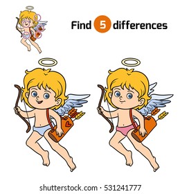 Find differences, education game for children, Angel
