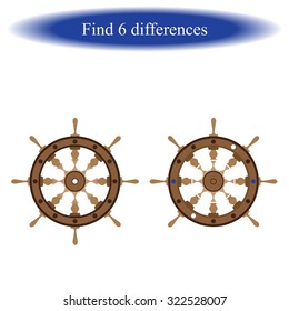 Find differences ( helm  ). Vector illustration.