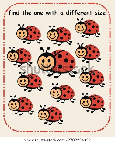 Find the Different One Puzzle Sheet for Kids | Spot the Odd Illustration Activity