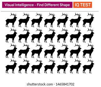 Find different shape - Visual intelligence questions