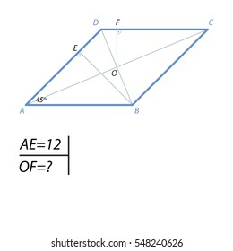 Find the distance from the center to the sides of the rhombus. 