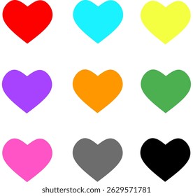 Find a diverse collection of colorful heart icons with transparent backgrounds for easy use in your designs - Powered by Shutterstock - Get 15% off with code: PIKWIZARD15