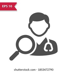 Find Doctor Icon. Professional, pixel perfect icon, EPS 10 format.