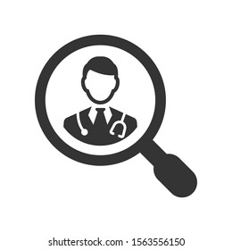 Find Doctor Icon. Vector Graphics