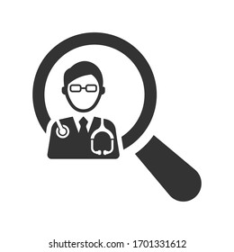 Find Doctor Icon, Vector Graphics