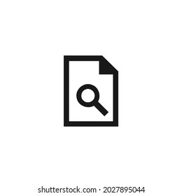 buscar el icono negro del documento fondo blanco aislado, para web, aplicación y presentación 