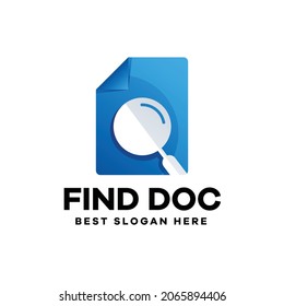 Find Document Gradient Logo Design