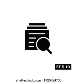 Find document icon vector. Search document symbol vector