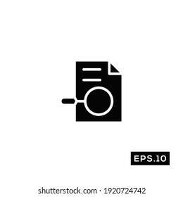 Find document icon vector. Search document symbol vector