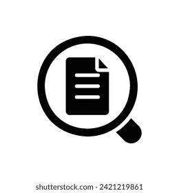 Find Document, Interface Flat Icon Logo Illustration. Interface Icon-set. Suitable For Web Design, Logo, App