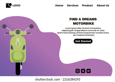 Find a dream motorbike landing page 
