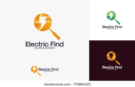 Find Electricity logo designs vector, Electricity Finder logo template