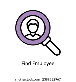 Find Employee vector  Filled outline Design illustration. Symbol on White background EPS 10 File