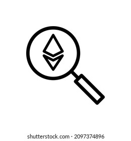 Encontrar el icono de Etherium. Icono de aumento de etrio
