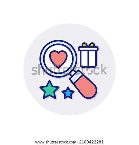 find favorite product icon in vector. Logotype